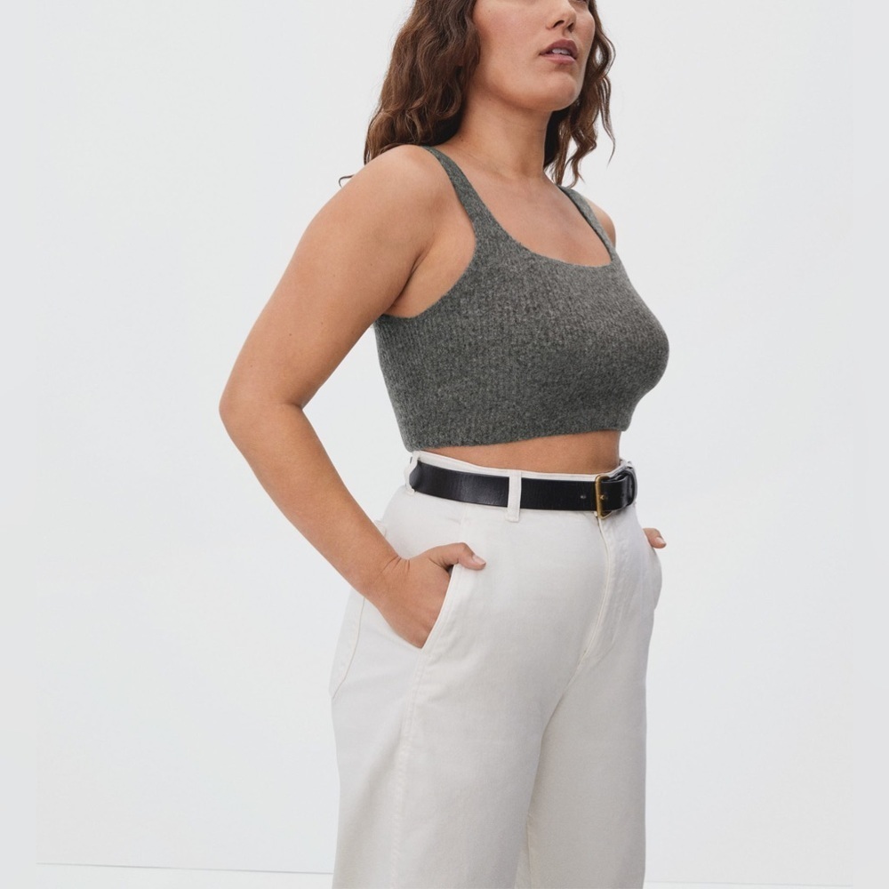 Everlane The Cozy-Stretch Wool Blend Cropped Tank Size M